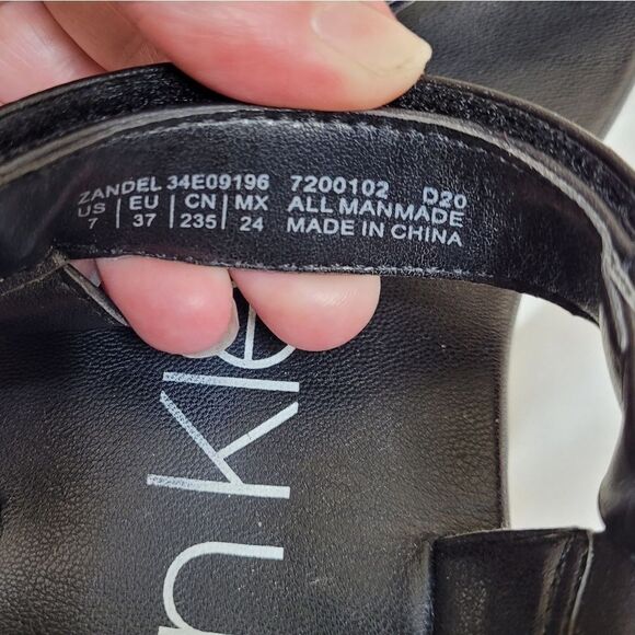CALVIN KLEIN Zandel black strappy active sandals 7 - Picture 7 of 9
